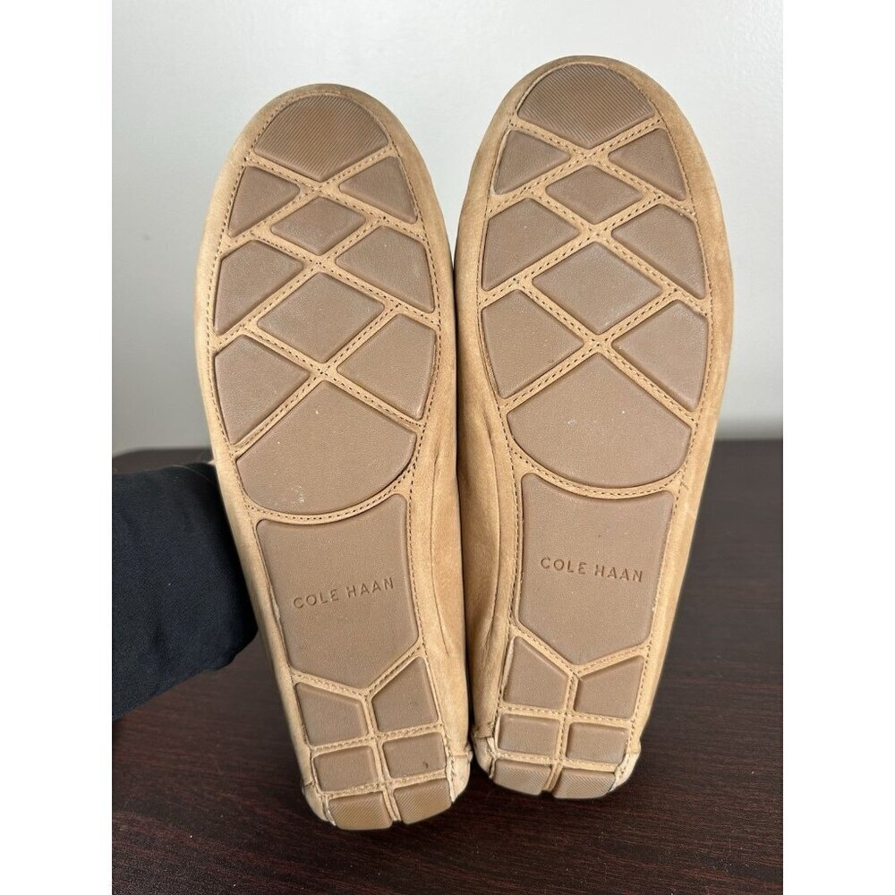 Cole Haan Evelyn Bow Driver Loafer Birch Beige Nubuck Size 9.5 Women’s - Picture 9 of 10